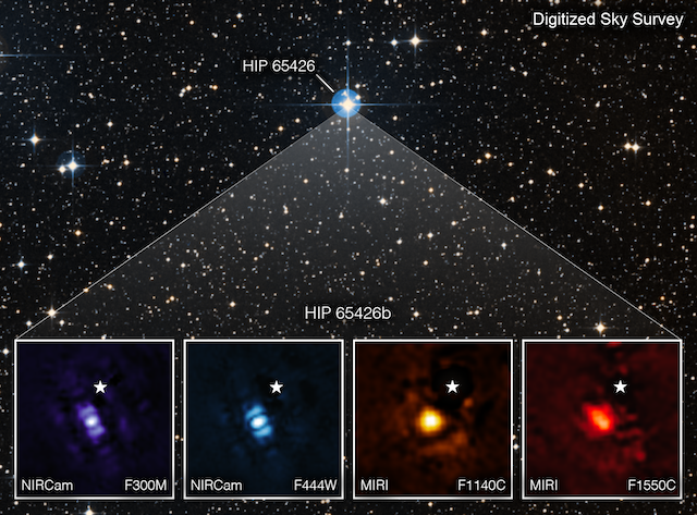 ジェームズ・ウェッブ宇宙望遠鏡が撮像した系外惑星の画像